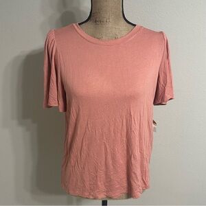 Forever 21 Pink Puff Sleeve Blouse